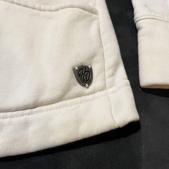 Harley Davidson Coat Women Large Blazer Hooded Fleece Pea Coat Embroidered Biker - Picture 16 of 16